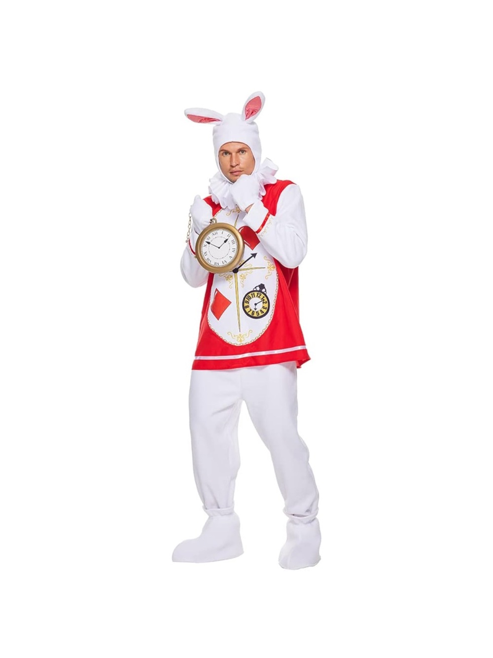 EraSpooky Adult Bunny Halloween costume White Rabbit Mascot Suit size various